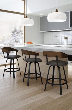 Amisco Carson Swivel Stool for Nordic Kitchens