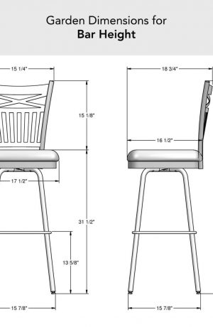 Amisco's Garden Dimensions for Bar Height