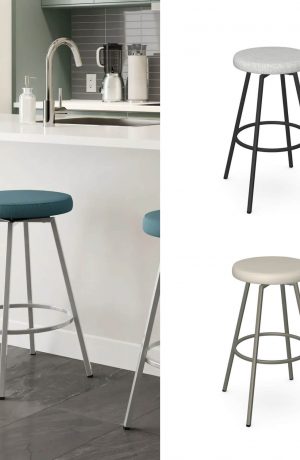 Amisco's Hans Customizable Swivel Bar Stool in a Variety of Colors