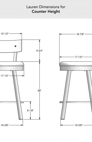Amisco's Lauren Counter Height Dimensions