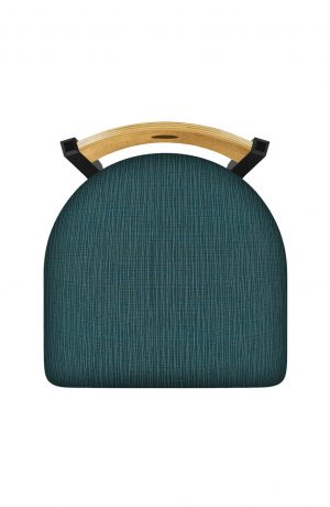 Holland's Voltaire XL Big and Tall Swivel Stool - Top View of Seat Cushion and Curved Backrest