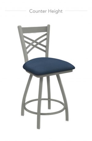 Holland's Catalina Swivel Counter Stool with Cross Back
