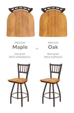 Holland's Contessa Comparison Between Medium Maple vs Medium Oak Wood Finish