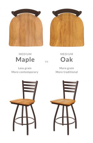 Holland's Jackie XL Comparison Between Medium Maple vs Medium Oak Wood Finish