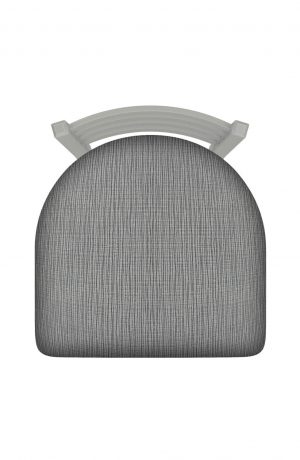 Holland's Jackie Swivel Stool - Top View of Seat Cushion and Curved Backrest