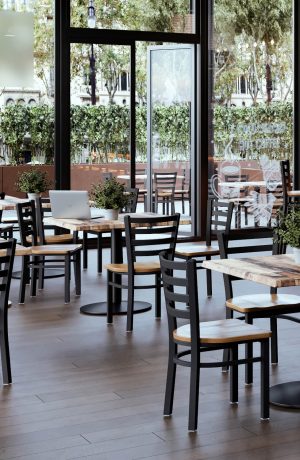 Holland's Jackie Black Dining Chair in Restaurant