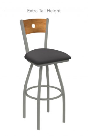 Holland's Voltaire Swivel Extra Tall Bar Stool with Wood Back