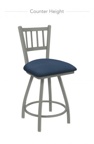 Holland's XL Contessa Swivel Counter Stool with Slat Back