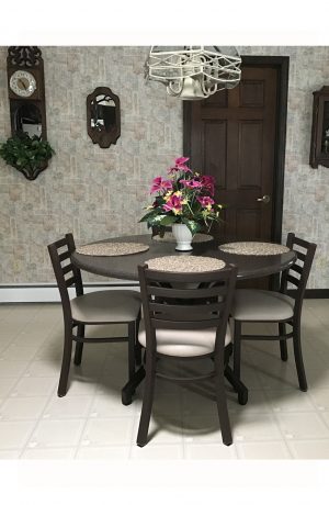 Holland's Jackie Metal Dining Chair in Dining Room with Table