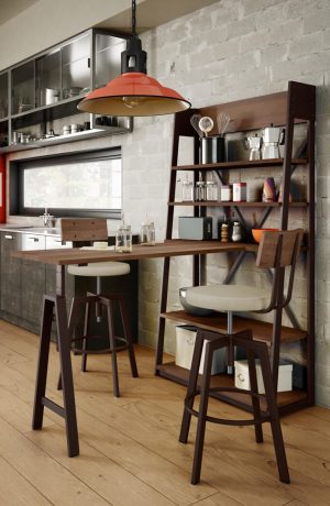 Amisco Architect Swivel Counter Stool in Industrial Kitchen