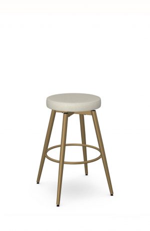 Amisco's Nox Backless Swivel Counter Stool in Gold Metal