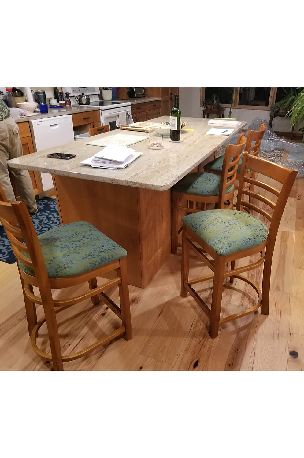 Holland's 3140 Hampton Wood Bar Stools in Customer's Kitchen