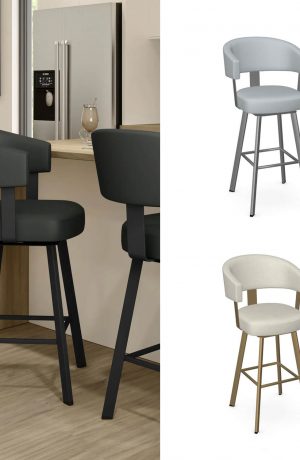 Amisco's Grissom Customizable Swivel Bar Stool in a Variety of Colors