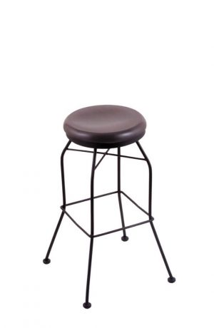 Holland #3020 Backless Swivel Stool in Wood Finish, Dark Cherry Oak