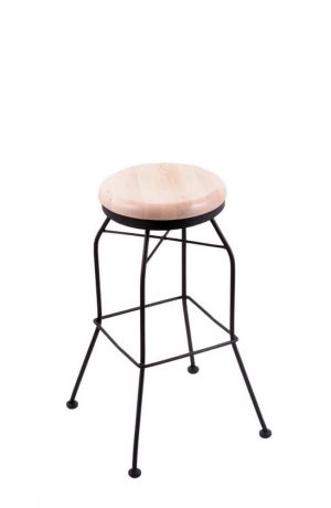 Holland #3020 Backless Swivel Stool in Wood Finish, Natural Maple