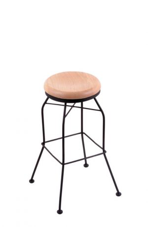 Holland #3020 Backless Swivel Stool in Wood Finish, Natural Oak