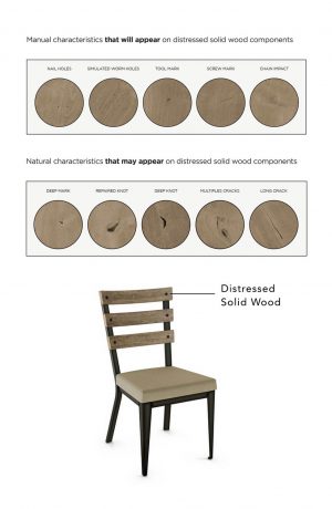 Amisco's Dexter Dining Chair with Distressed Solid Wood Back