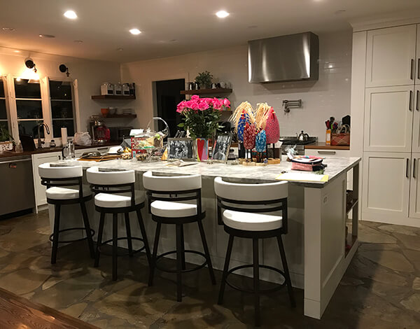 Customer Photo featuring Ronny Bar Stools in White Kitchen