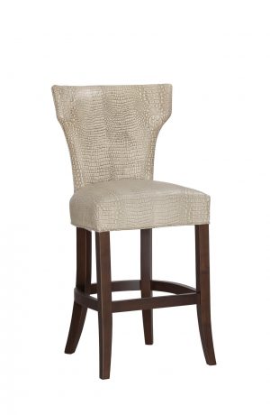 Fairfield's Ardmore Wood Bar Stool with Wing Back in Leather