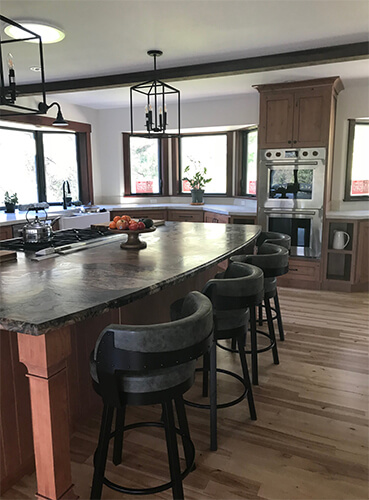 Amisco's Russell Barstools Kitchen Island