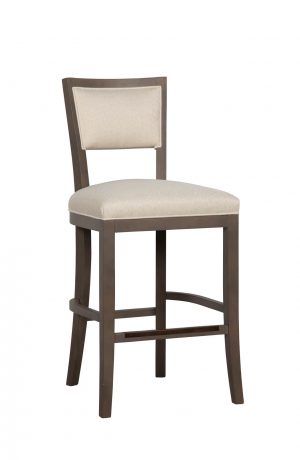 Fairfield's Hale Modern Wood Bar Stool in Cream Seat and Back Cushion