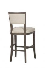Fairfield's Hale Modern Wood Counter Stool in Cream and Brown - View of Back