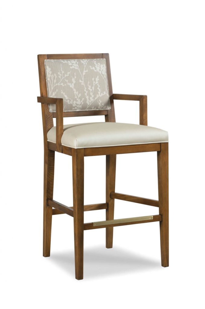 Fairfield Chair's Potter Transitional Wooden Bar Stool with Arms