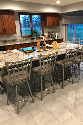 Customer Photo: Amisco's Momentum Swivel Stool in Traditional Kitchen