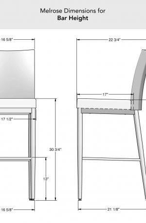 Amisco's Melrose Bar Height Dimensions