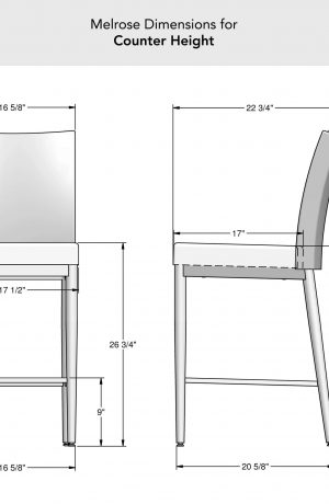 Amisco's Melrose Counter Height Dimensions