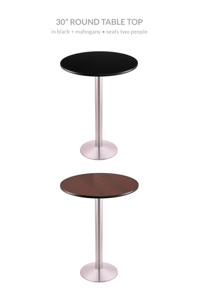 36 214 Black Table with 22 Diameter Foot and 36 Diameter Top by Holland Bar Stool