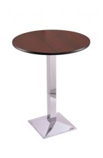 Holland's 217 Chrome 30" Round Table in Mahogany