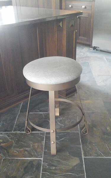 Wesley Allen's Everton Backless Swivel Stool in Customer Kitchen