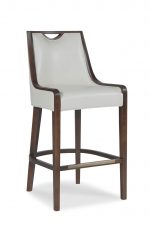 Fairfield Chair's Anthony Wooden Bar Stool with Tall Upholstered Back and Seat with Wood Frame