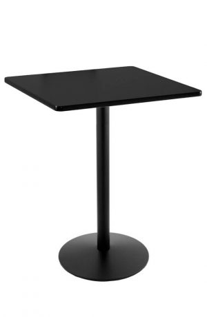 Holland's #214-16 Table with Black Base and Black Square Top