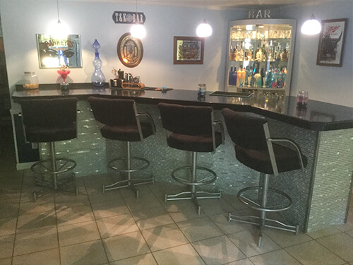 Lisa Furniture's #874 Laze Swivel Bar Stools in Home Bar