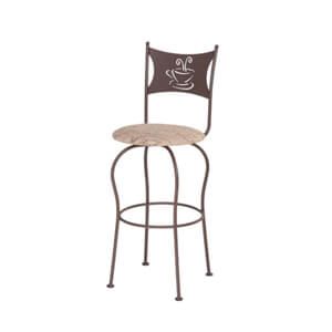 Top Rated Kitchen and Home Bar Stools under $200: Trica's Cafe with Coffee Cup Back Design