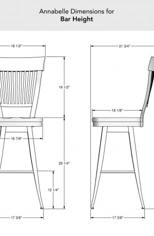 Amisco's Annabelle Bar Height Dimensions