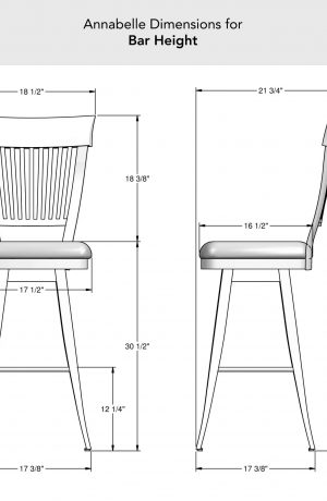 Amisco's Annabelle Bar Height Dimensions