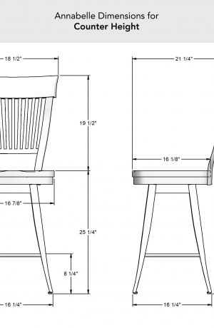 Amisco's Annabelle Counter Height Dimensions