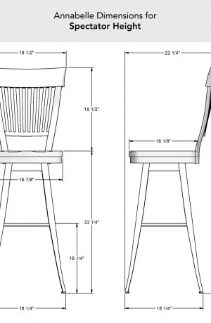 Amisco's Annabelle Spectator Height Dimensions