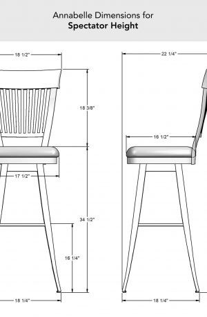Amisco's Annabelle Spectator Height Dimensions