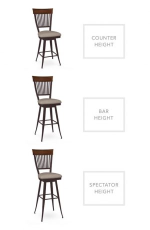 Amisco's Annabelle Swivel Stool in Counter, Bar, and Spectator Heights