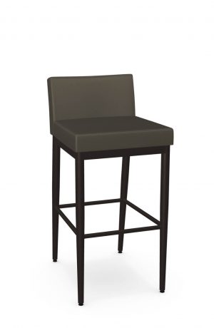 Amisco's Hanson Dark Brown Modern Bar Stool with Low Back