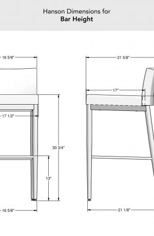 Amisco's Hanson Dimensions for Bar Height