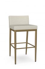 Amisco's Hanson Plus Gold Modern Bar Stool with Wide Seat