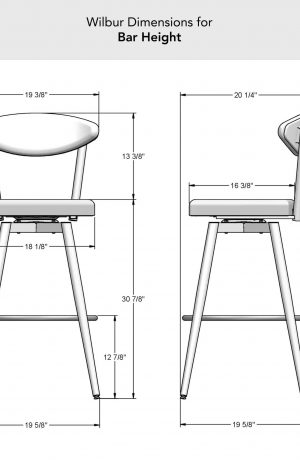 Amisco's Wilbur Bar Height Dimensions