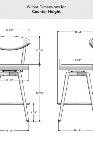 Amisco's Wilbur Counter Height Dimensions