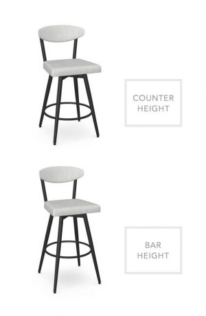 Amisco's Wilbur Swivel Stool in Counter Height and Bar Height