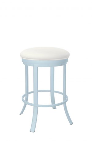 Wesley Allen's Bali Blue Backless Bar Stool with Round Seat